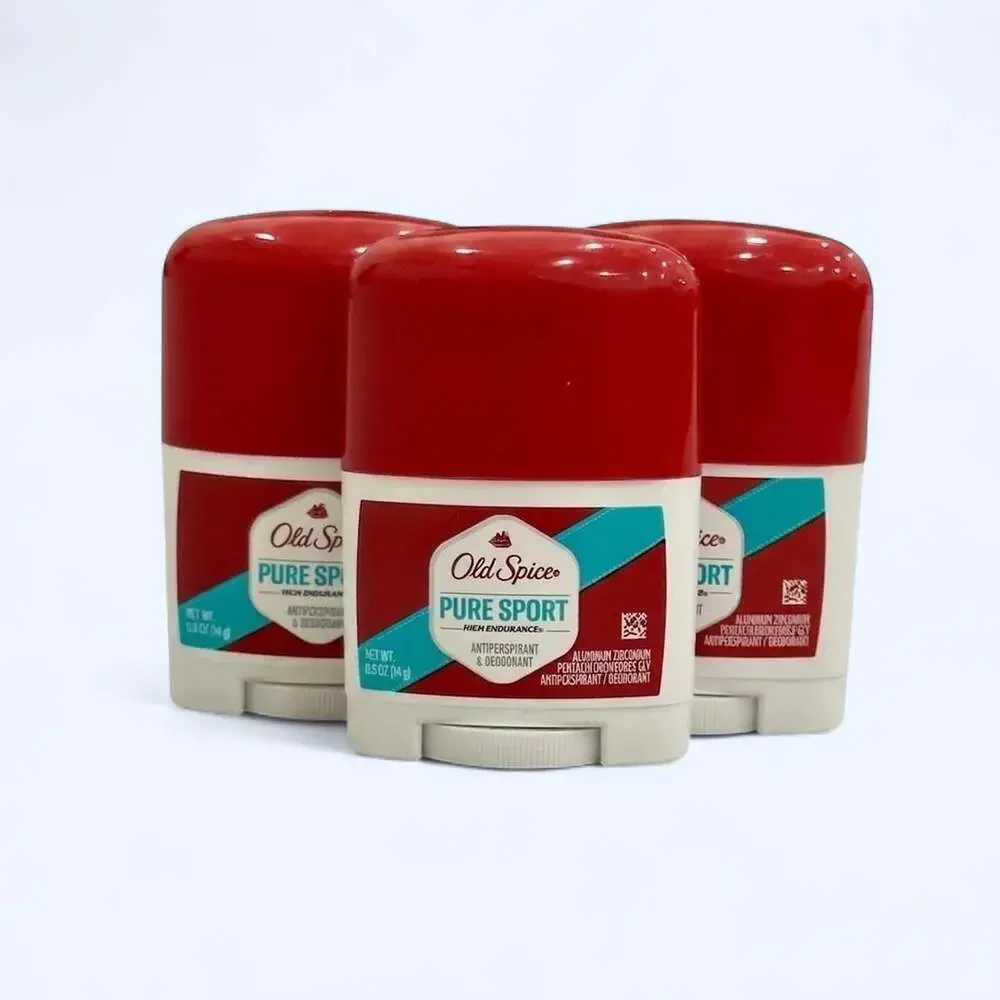 Old Spice Pure Sport High Endurance Deodorant Pack. Travel Size 0.5oz (Set of 3)